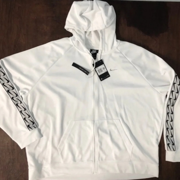 🎁 Nike Women's Swoosh White Zip Hood Jacket - Picture 4 of 7
